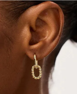 Elegant Gold Hoop Earrings thumbnail 3