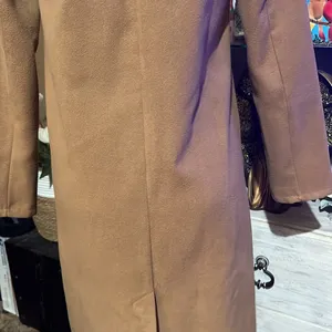 Boohoo Classic Tan Double-Breasted Coat size Small made in Italy thumbnail 8