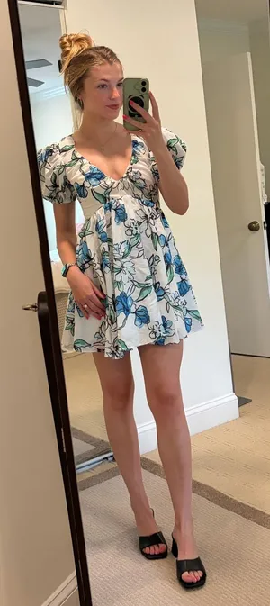 Showpo Deep V Puff Sleeve Dress thumbnail 1