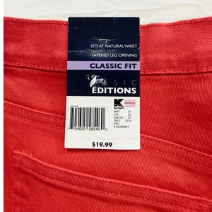 Basic Editions Stretch Cotton Jeans Women’s 18 Classic Fit Tapered Leg thumbnail 4