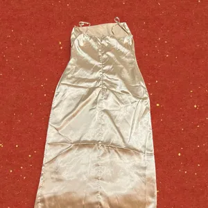 Source Unknown Gold Satin midi dress thumbnail 2