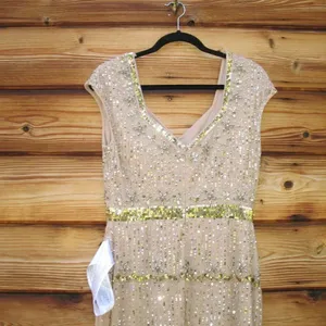 NWT Mac Duggal 9089 Cap Sleeve Embellished Gown Nude 8 thumbnail 13