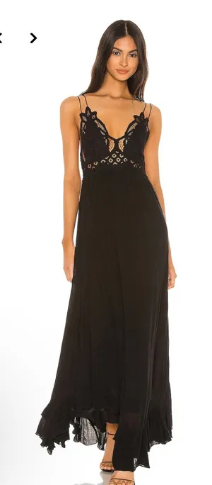 Free People Black Adella Maxi Dress thumbnail 1
