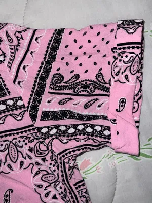 Bershka pink bandana button up shirt. thumbnail 6