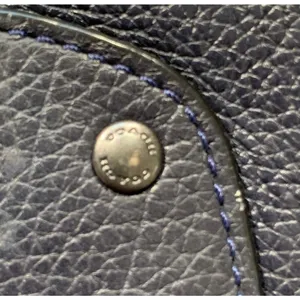 Coach Mickey Navy Blue Pebbled Leather Drawstring Bucket Bag Crossbody Classic thumbnail 12