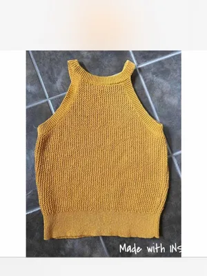 EUC Madewell cutaway sweater tank mustard color thumbnail 5