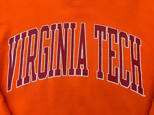 Va Tech Crewneck Sweatshirt Orange Size L thumbnail 2