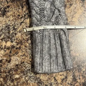 Abercrombie Sweater Wool Angora Cable Knit Turtleneck Y2K Preppy Gray Medium thumbnail 10