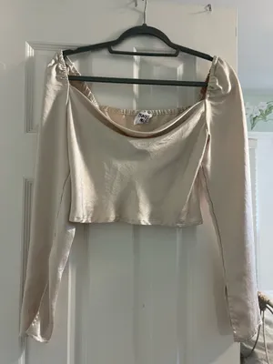 Princess Polly Love Song Top / Champagne Satin Long Sleeve Top thumbnail 3