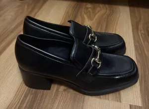 H&M Leather Heeled Loafers 8 thumbnail 1