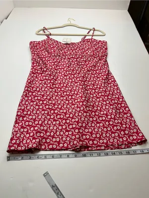 Intimately Free People On Our Radar Slip Dress Floral Red Cherry‎ Combo XL NEW thumbnail 10