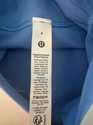 blue Lululemon Align High-Rise Pants with Pockets feature Nulu fabric. thumbnail 4