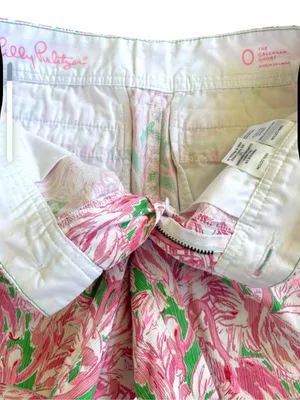 EUC Lilly Pulitzer Callahan Shorts Flamingo Pattern Size 0 thumbnail 4
