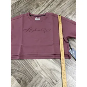 Alphalete Woman’s ELMTS Short SLEEVE Crop Size Medium, Mauve thumbnail 5