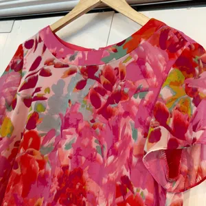 Eliza J. Pink Floral‎ Dress Size 12 thumbnail 6