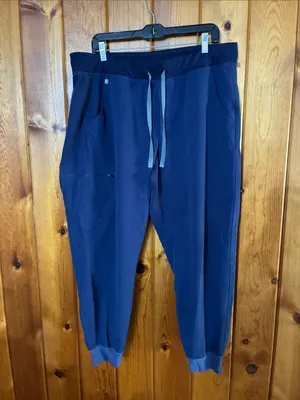 Figs Womens Navy Blue Drawstring Joggers nursing scrubs doctor medical field thumbnail 2
