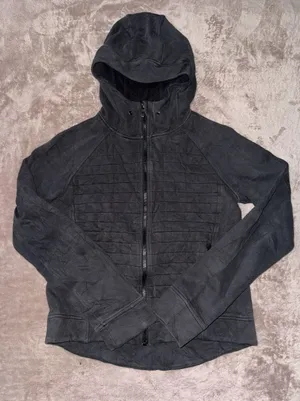 Lululemon Women's Scuba Full Zip Hoodie Fleece Sweatshirt Jacket Black Size 6 thumbnail 1