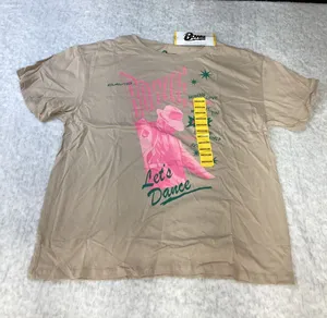 David Bowie Lets Dance Graphic T-Shirt Tan Pink Green 100%‎ Cotton Medium NEW.. thumbnail 1