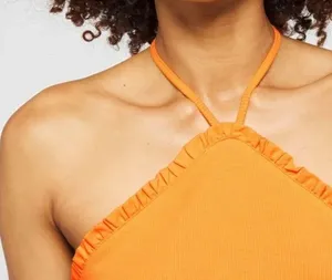 ZARA Cropped Halter Knit Top thumbnail 2
