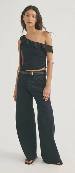 NEW Free People We The Free Doppelganger Alter Ego Wide-Leg Twisted Jeans 26 thumbnail 1