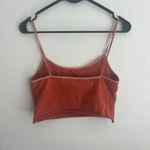 Brittany Black Burnt Orange Cropped Cami Top with Adjustable Straps Size M thumbnail 9