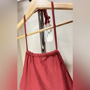 Beachsissi Vibrant Rust Color Halter Bikini Swim Set thumbnail 2