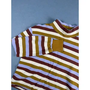 Mile(s) by Madewell Striped Mock Neck Sweatshirt Multicolor XS Relaxed Pullover thumbnail 2
