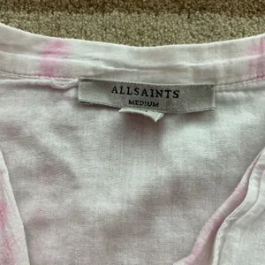 AllSaints Pink White Tie‎ Dye Stripe Oversized Beachwear Dress Medium AS252925R thumbnail 4