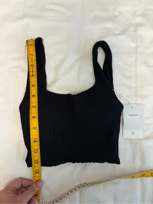 Pepper Athlux Bra Tank Black Size XXS thumbnail 7