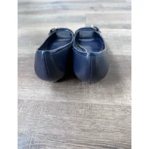 Ralph Lauren Madison Wedge Buckle Slip On Blue Peep Toe Shoes Women's Sz 8.5B‎ thumbnail 7