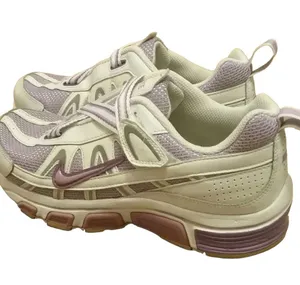 Nike running shoes T-run purple white with hook & loop closure size 6Y /7.5 W thumbnail 2