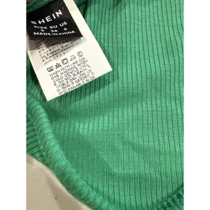 High Neck Crop Top Womens Small Green Stretch Festival Boho Indie Minimal Travel thumbnail 3