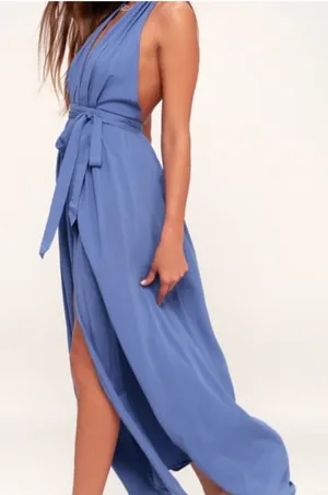 Lulu’s Blue Maxi Dress thumbnail 1