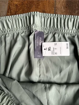 Auden Light Sage Green Drawstring pajama Shorts xl thumbnail 3