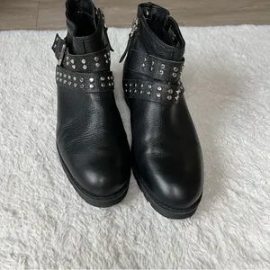 Hush Puppies Black Studded Ankle Boots thumbnail 9
