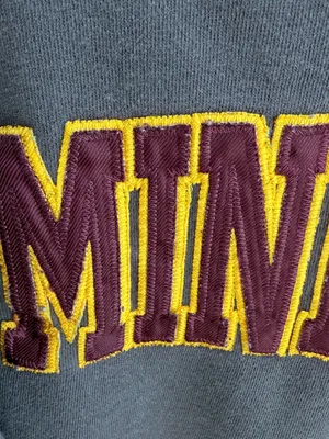 Minnesota university gray off-the-shoulder sweatshirt thumbnail 4