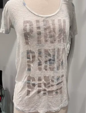 Victoria's Secret PINK Vintage Oversize Logo-Print Scoop Neck Tee thumbnail 1