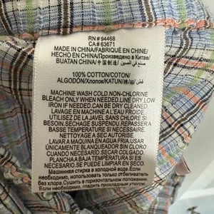 BCBGeneration Plaid Pants Womens S Blue Multi Paperbag Waist Tie Cotton Trousers thumbnail 6