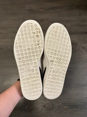 Puma Black And White Suede Shoes thumbnail 6