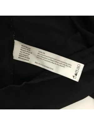 Eileen Fisher Womens Black Silk Scoop Neck Short Sleeve T-Shirt Minimalist L thumbnail 4