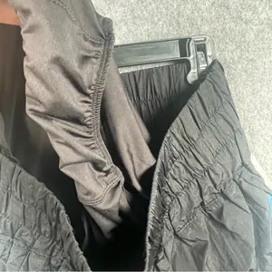 Free People Movement Womens Size Large boxer style Shorts Blue and Black Nylon‎ thumbnail 6