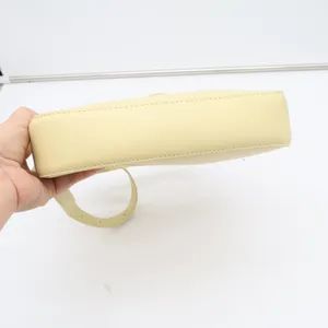 Unbranded Shoulder Bag Womens OS Hobo Piston Lock Pastel Yellow Minimalist EX thumbnail 5