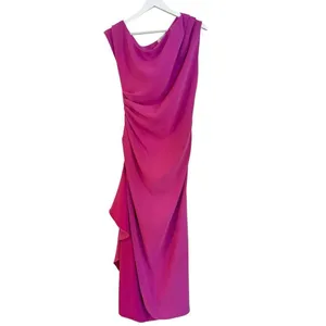 Elliat X Revolve Gwenyth orchid pink asymmetrical draped midi dress size M thumbnail 8