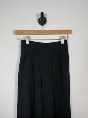 FP Beach Free People Freya Sweater Pants Black Linen Blend Balloon Joggers XS thumbnail 6