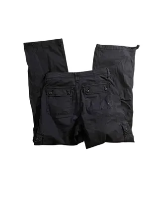American Eagle Straight Leg Cargo Pants Stretch Utility Black 6 thumbnail 5