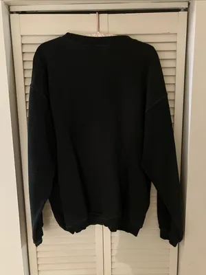 Vintage Six Flags 1996 Black Waffle Crewmeck Sweatshirt Size Large thumbnail 6