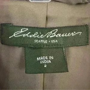 Eddie Bauer Blazer Wool‎ Blend Womens Size 2 Brown Casual Formal Timeless thumbnail 4