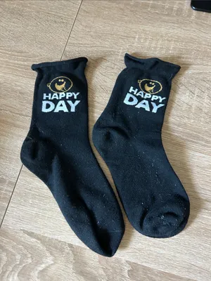 Happy Day Black Crew Socks thumbnail 2