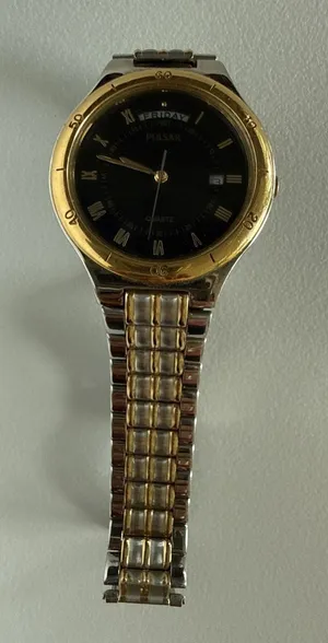 Vintage PULSAR V544-7A10 Two-Tone Quartz Analog Men's Watch Need Battery thumbnail 1