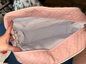 Vintage Pink quilted baby Jolie Paris duffel dipper bag thumbnail 8
